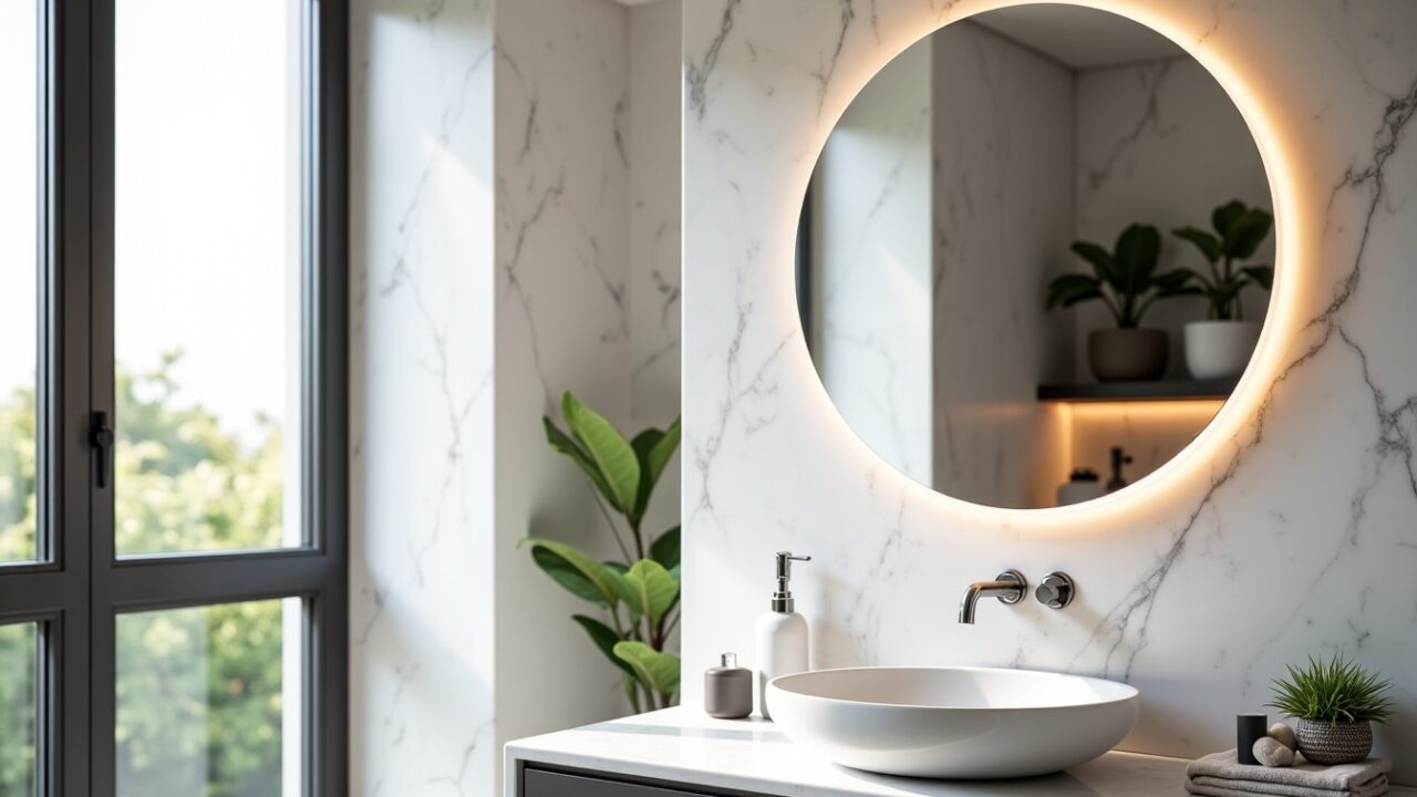 Miroir LED pour salle de bain : conseils pour choisir la forme, la taille idéale et l’emplacement parfait