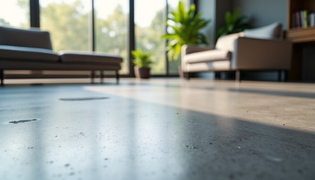 Sol en béton ciré appliqué avec colle à carrelage : un avis sincère sur cette méthode innovante