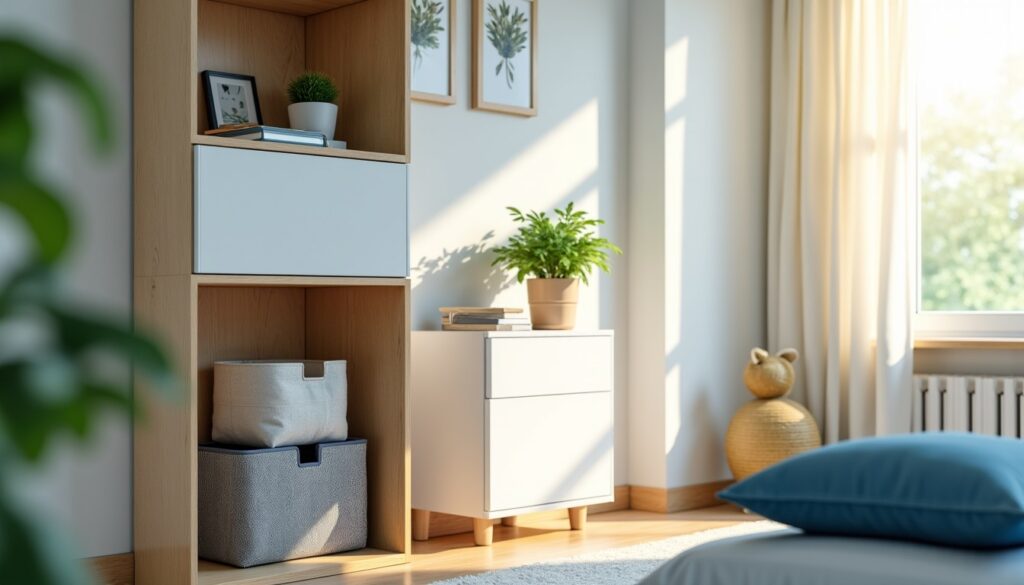 Astuces ingénieuses pour optimiser le rangement de votre chambre sans la surcharger