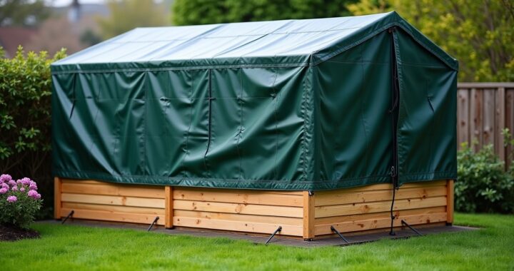 Comment protéger votre abri de jardin avec une bâche pour éviter le ruissellement