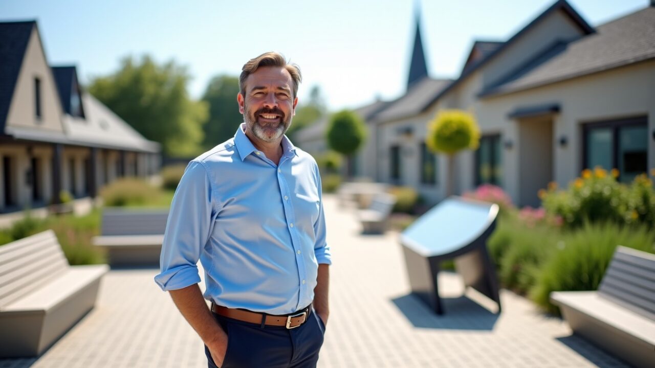 Maël de Calan explore les nouveaux équipements innovants du bourg de Peumerit