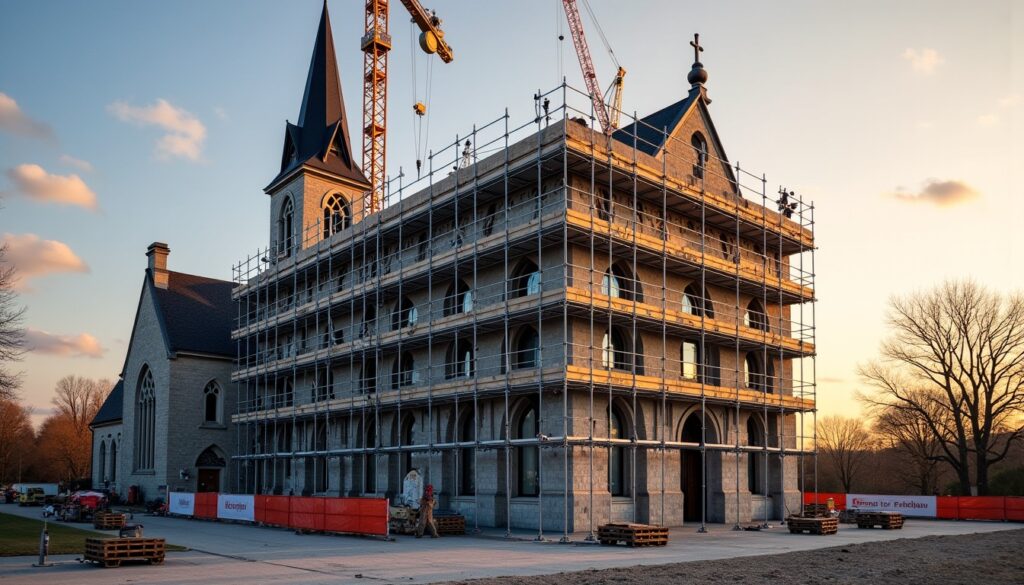 Rénovation monumentale de l’église Saint-Gervais-Saint-Protais d’Étrépagny : un investissement de 2,7 millions d’euros pour un chantier majeur jusqu’en 2027