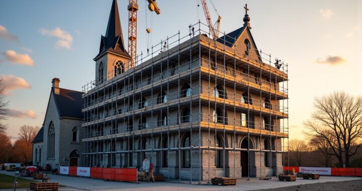 Rénovation monumentale de l’église Saint-Gervais-Saint-Protais d’Étrépagny : un investissement de 2,7 millions d’euros pour un chantier majeur jusqu’en 2027