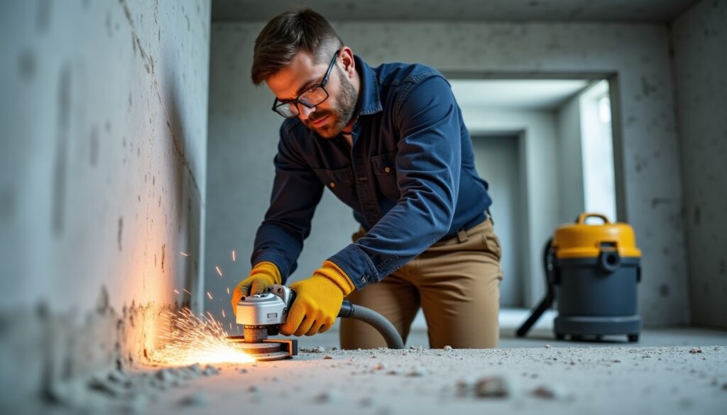 Astuces pour creuser une saignée dans un mur à la meuleuse tout en maîtrisant la poussière