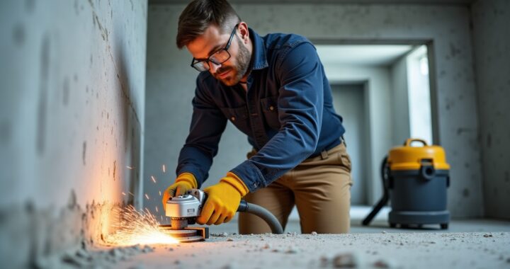 Astuces pour creuser une saignée dans un mur à la meuleuse tout en maîtrisant la poussière