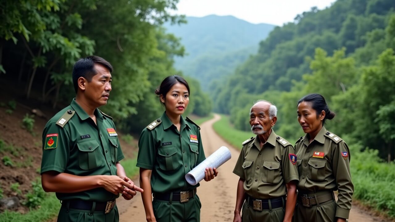 Route Giăng Màn : les gardes-frontières de Hà Tĩnh initient un projet clé pour ouvrir les villages Chứt isolés
