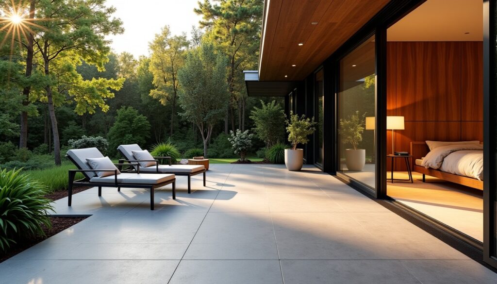 Carrelage de terrasse en 2027 : quand le grand format floute les limites entre intérieur et extérieur