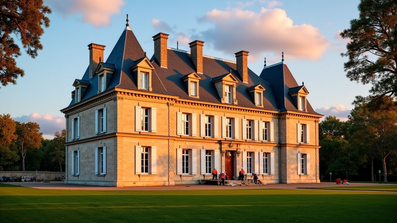 Le Château de l’Escurays à Prinquiau : la restauration majestueuse reprend son élan